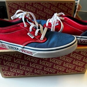 Vans Red and Blue Classic Sneakers